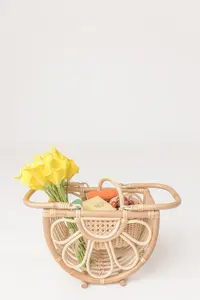 Panier de rangement en rotin 2026 Design Bohème Floral Haven pour enfants, personnalisation OEM, emballage au Vietnam, vente en gros - Product Image 2