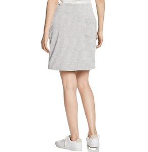 Jupes décontractées en éponge française de haute qualité femmes impression DTG taille élastique jupes tricotées de sport en éponge - Product Image 4