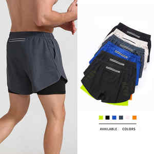 Short d'entraînement 2 en 1 de haute qualité avec poche arrière Short de sport athlétique respirant à séchage rapide Short de course pour hommes - Product Image 3