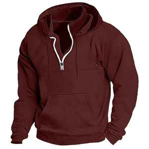 Hommes Hiver Automne Tendance Européenne et Américaine Heavy Looked Chandails En Tricot Japonais À Manches Longues Fermeture Éclair Surdimensionné Hoodies Hommes - Product Image 1