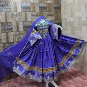 ชนเผ่าบันจาราชนเผ่าพื้นเมืองวินเทจอัฟกานิสถาน/ปากีสถาน kuchi ขนาดพลัสไซส์งานปาร์ตี้ชุดแบบดั้งเดิมขายส่ง QJ - Product Image 5