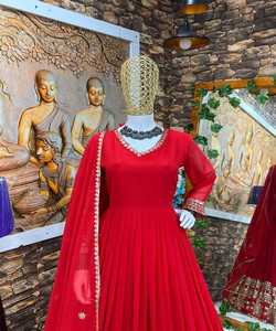 Vestido Afgano Kuchi de Gasa para Oficina, Moderno y Elegante, para Uso Diario, con Patrones Geométricos y Adornos de Piedras, de Seda, para Verano - Product Image 2