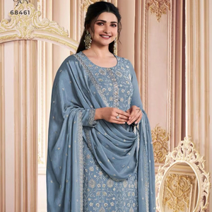 Robe en soie pour dames pakistanaises indiennes de qualité supérieure cousues Shalwar Kameez costumes pour la fête vêtements pour femmes en gros - Product Image 1