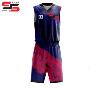 Maillots de basket-ball de qualité supérieure en gros, ensembles de basket-ball imprimés par sublimation, uniformes de basket-ball personnalisés OEM pour hommes - Product Image 6