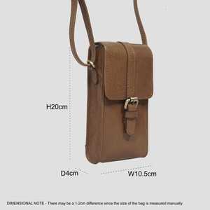 Bolso cruzado de teléfono de cuero genuino curtido vegetal pulido Premium con acabado italiano estilo Vintage borla superior indio geométrico - Product Image 6