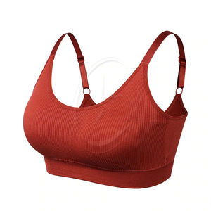 Breathable <b>Padded</b> Sport Bras, Women Wire Free Adjustable Fitness Top Sport Brassiere Push up Seamless <b>Running</b> Yoga Bras - Product Image 1