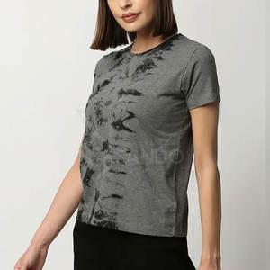 Contraste Trim Última moda Nuevo diseño Sublimación Camiseta Ropa de calle Logotipo impreso personalizado Mujeres Sublimación Camisetas - Product Image 2