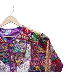 Chaquetas de Algodón Acolchadas Banjara con Diseño de Espejo, Bordadas, Estilo Bohemio, para Fiestas de Invierno, Manga Larga - Product Image 4