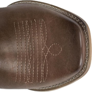 Botas Vaqueras para Hombre, Botas Vaqueras Occidentales con Punta Cuadrada Ancha, Botas Vaqueras de Cuero Duradero, Calzado Clásico de Estilo Occidental Cómodo - Product Image 6