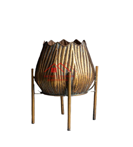 Maceta de flores de Metal con acabado antiguo para el hogar, decoración interior y exterior, macetas de flores de jardín a precio mayorista - Product Image 1