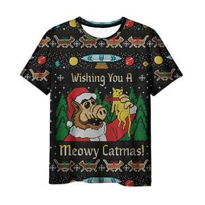 เสื้อยืดผ้าฝ้ายสำหรับผู้ชายเสื้อยืดคอกลมทรงโอเวอร์ไซส์ - Product Image 2