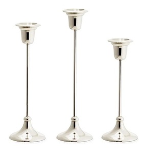 Ensemble de décoration de pièce maîtresse de table/3 bougeoirs Tapper couleur or bougeoirs de luxe en métal de qualité supérieure en vrac - Product Image 2