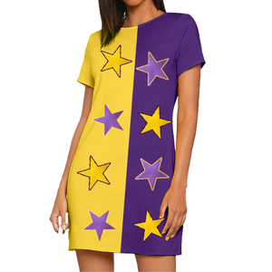 Robe décontractée pour femme, service OEM, vente chaude, pour les jours de match, avec patchs de sequins cousus à la main, pour les équipes sportives, 2026, naturelle et respirante - Product Image 5