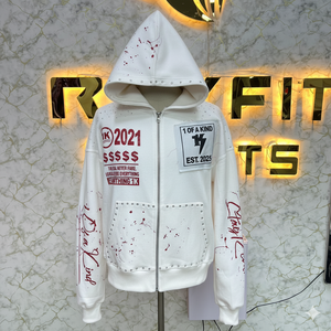 Trending Fashion Factory Rate Purple Zipper Hoodie <b>Rhinestone</b> Zip up <b>Jacket</b> Acidwash Vintage Washed Men Fleece Streetwear Hoodie - Product Image 6