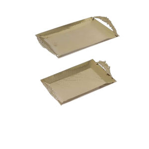 Plateaux décoratifs faits à la main pour Bar Ware Hôtel Forme rectangulaire Table à manger Plateau de service Finition émaillée - Product Image 5