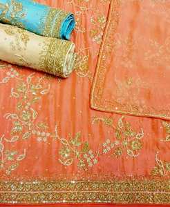 Costumes de designer moderne indien pakistanais de qualité supérieure brodés à la main pour les femmes beau style traditionnel avant-gardiste - Product Image 1