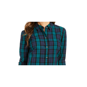 Camicia Lunga in Cotone a Quadri da Donna Charter Club Taglia XL, Traspirante in Flanella con Stampa Semplice, Stile Casual e Formale - Product Image 2