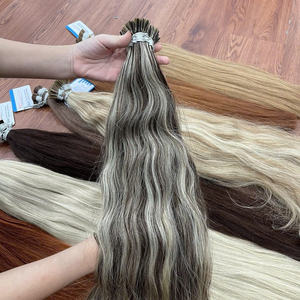 Extensions de cheveux naturels ondulés en kératine, pointes I, de qualité supérieure, fabriquées au Vietnam - Product Image 2
