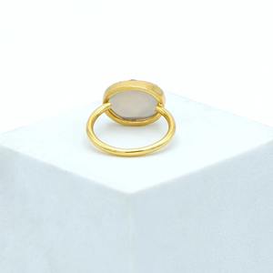 แหวนมูนสโตนสีเทามีสไตล์สำหรับการทำสมาธิทางจิตวิญญาณเครื่องประดับอินเดียสำหรับงานแต่งงานผู้จัดจำหน่ายชั้นนำ - Product Image 4