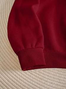 เสื้อฮู้ดดี้ปักลายคุณภาพสูงสำหรับผู้หญิง ทรงโอเวอร์ไซส์ ผ้าฟลีซ แขนยาว รุ่นปี 2024 - Product Image 3