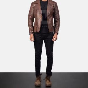 Customized Design <b>Faux</b> <b>Leather</b> Formal Winter <b>Jacket</b> with Front Logo Waterproof & Windproof Pakistan Manufacturer for <b>Men</b> - Product Image 6