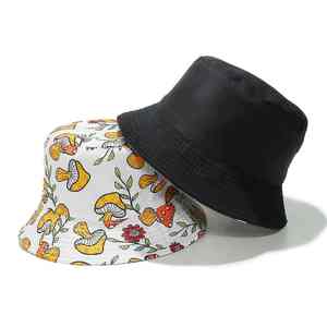 Solid International Adjustable Heat Transfer Printed 100% Cotton Wide Brim <b>Folding</b> <b>Bucket</b> Hat For Fishing & Outdoor Activities - Product Image 4