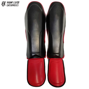 Taille personnalisée en cuir de vachette véritable de haute qualité pour adultes Muay Thai Coaching Training Shin Pads - Product Image 3