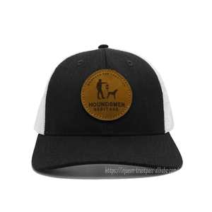 OEM หมวกหนังพิมพ์ลายเองหมวกทรูเกอร์ผ้าเดนิม/ผ้าใบแฟชั่นสำหรับขี่จักรยานอเมริกันหมวก unisex-ขายส่ง - Product Image 1