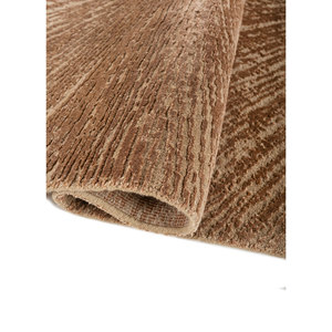 Uvenuti Abstract Pattern Beige & <b>Brown</b> Hand Knotted <b>Wool</b> & Bamboo Silk Rug for Home LRB-5005 - Product Image 2