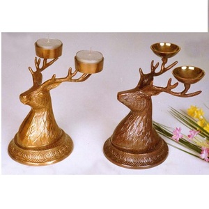 Décoration d'intérieur, design populaire et varié, centre de table en or, décoration de mariage, décorations de fête, bougeoirs votifs - Product Image 2