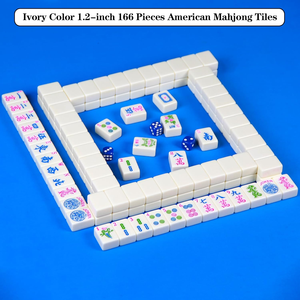 4 Joueurs Couche Personnalisée Carreaux Mahjong Américain Rose Ensemble Mahjong Américain - Product Image 5