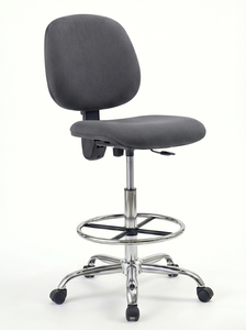 Hot Sale Eco Modern Drafting <b>Stool</b> Gas Lift Footrest Ring Fabric Upholstered ARSU Star Base Casters Hospital School Lab Office - Product Image 2