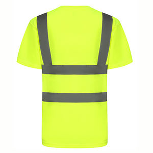 Chemises de travail de sécurité réfléchissantes en polyester 100% à haute visibilité, polos de sécurité pour la construction - Product Image 3