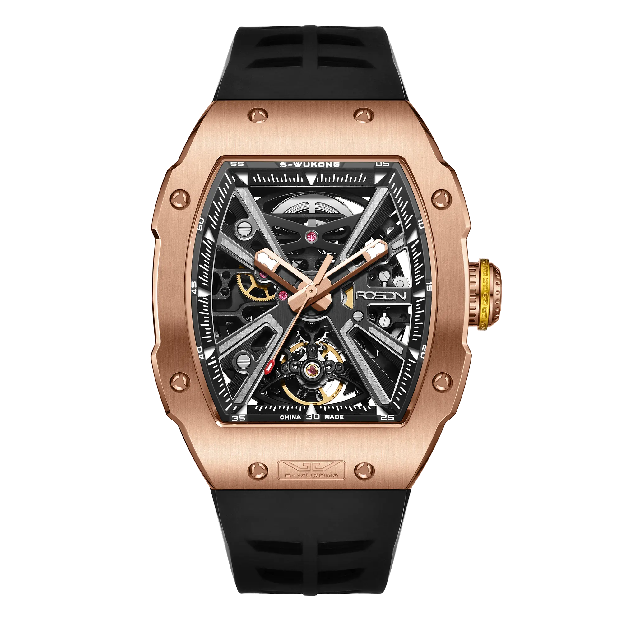 Custom Roestvrij Staal Rm Stijl Mode Luxe Polshorloge Heren Skelet Automatisch Mechanisch Horloge