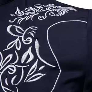 Nueva camisa de manga larga de otoño para hombre, Camisa ajustada con cuello Mandarín de Color sólido, ropa de calle para hombre, cuello Mandarín de la mejor calidad - Product Image 2