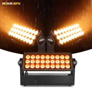 Moka ไฟ LED 350W RGBW, ไฟ LED สาดติดผนังกลางแจ้งไฟล้างผนังไฟเวทีไฟ LED ไฟสาดแสงติดผนังฟลัดไลท์