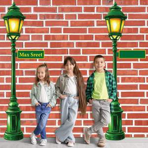 Lot de 2 lampadaires de rue à découpe escamotable avec décorations de fête pour anniversaires - Product Image 5