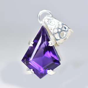 Tanzanita Natural de 20.35 Ct, Plata de Ley, Corte Fantasía Certificado, Gema Púrpura, Joya Rara, Regalo para Ella y Collar para Niños - Product Image 2