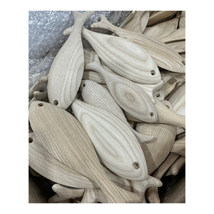 Decoración de peces de madera antigua, peces colgantes de madera decorativos, decoraciones náuticas para interiores y exteriores, arte de pared de madera - Product Image 3