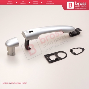 Manija de puerta exterior BDP1168 con orificio para sensor, color cromo 806B08422R para Fluence, Megane 3, Clio 4, Scenic 3, Captur 1 - Product Image 3