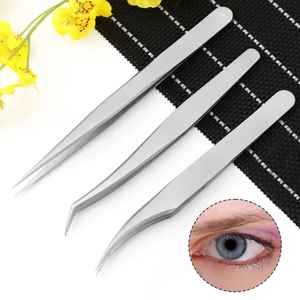 Pinzas de pestañas con punta de fibra de acero inoxidable japonesas personalizadas OEM, herramientas de extensión de Punta Alta, SS-ET-010 quirúrgico Sevmek - Product Image 2