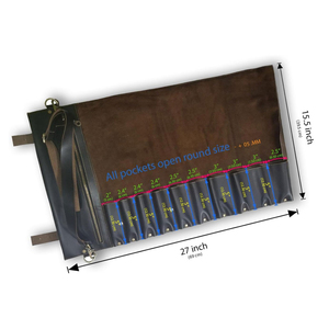 Sac de rangement pour couteaux en cuir - Design personnalisable durable Organisateur d'outils de cuisine de haute qualité - Product Image 6