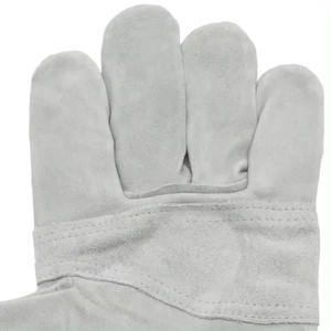 มาใหม่ล่าสุด 2024 ถุงมือความปลอดภัยถุงมือทํางานทําจากหนังแยกวัวพร้อมนิ้วชี้เสริมถุงมือทํางานฝ่ามือ OEM - Product Image 3