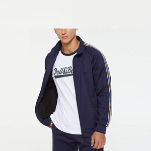 Conjunto Deportivo para Hombre de Poliéster/Nailon Grueso, Dos Piezas, Chaqueta Deportiva con Cremallera y Pantalones con Parches, Chándal Personalizado 240 GSM BD - Product Image 3