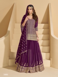 Magnifique nouvelle variété de Georgette véritable de qualité supérieure avec broderie lourde Salwar Suit exportateur mondial - Product Image 3