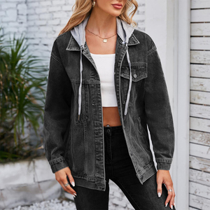 Trending Style Women <b>Denim</b> <b>Jacket</b> Premium Quality Comfortable Wholesale Price Hot Selling Women hooded <b>Denim</b> <b>Jacket</b> - Product Image 6
