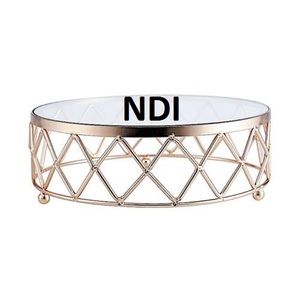 Support à gâteau en métal avec plateau en marbre, décoration de table pour servir des gâteaux aux fruits, support à gâteau en aluminium - Product Image 1