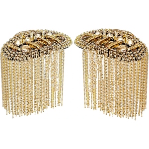 Custom Wholesale Marching <b>Band</b> British Royal Guards Uniform Epaulettes Embroidered Safety Pin Luxury Style Custom Size - Product Image 2