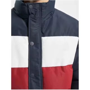 Men's Windproof Bomber Puffer <b>Jacket</b> <b>Hooded</b> Quilted <b>Padded</b> Winter Sports Casual Style Stand Collar Front Logo Street Wear - Product Image 5