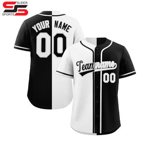 Maillots de baseball patchwork logo brodé multicolore vêtements de sport de baseball personnalisés à fines rayures sublimées - Product Image 4